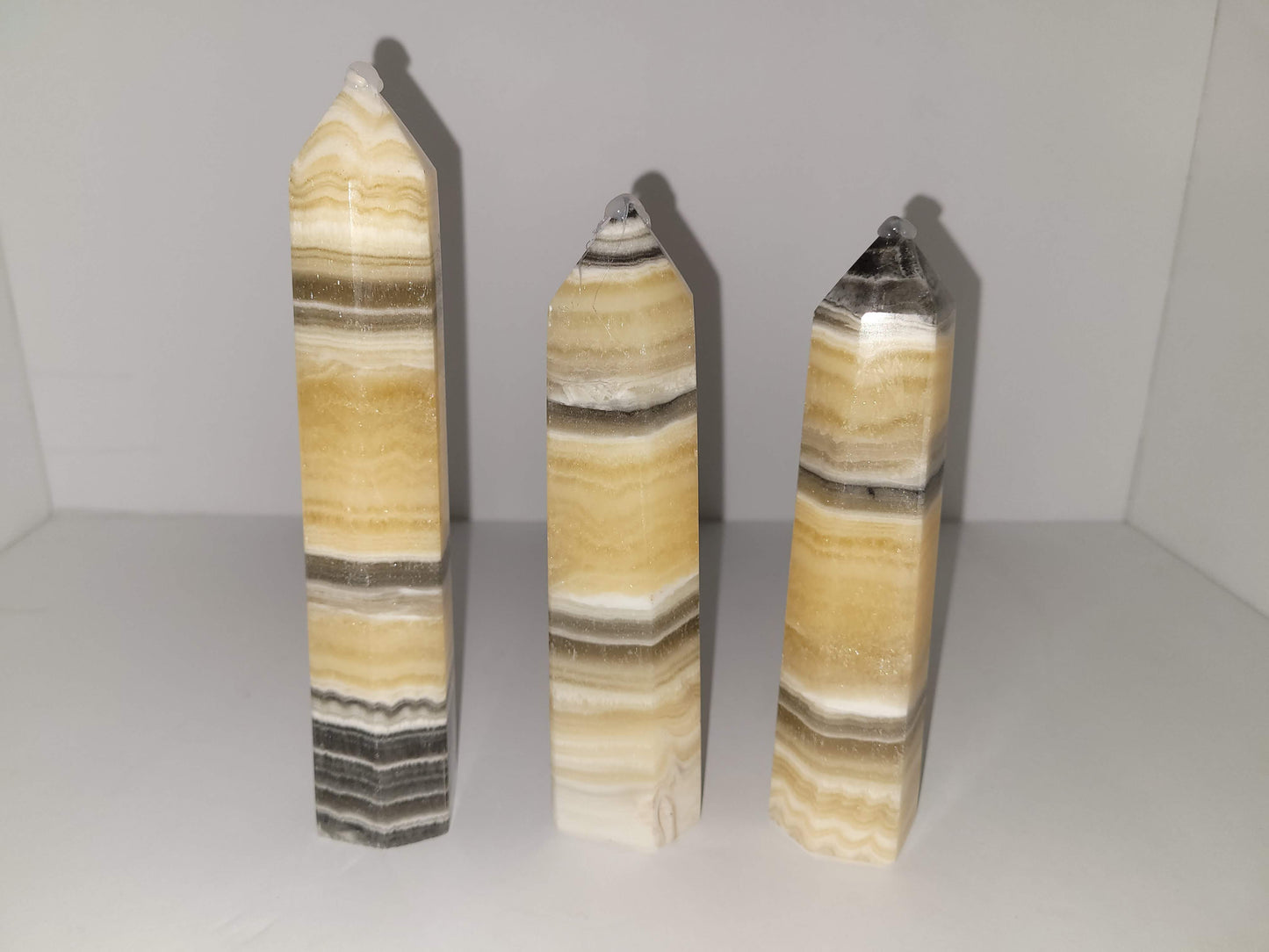 Black Banded Orange Calcite Tower