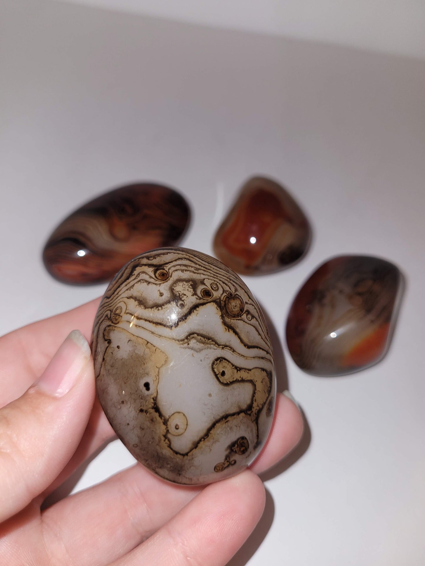 Sardonyx Agate Palm Stones