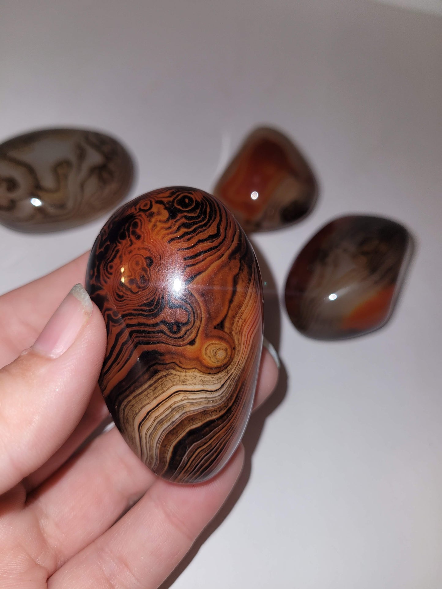 Sardonyx Agate Palm Stones
