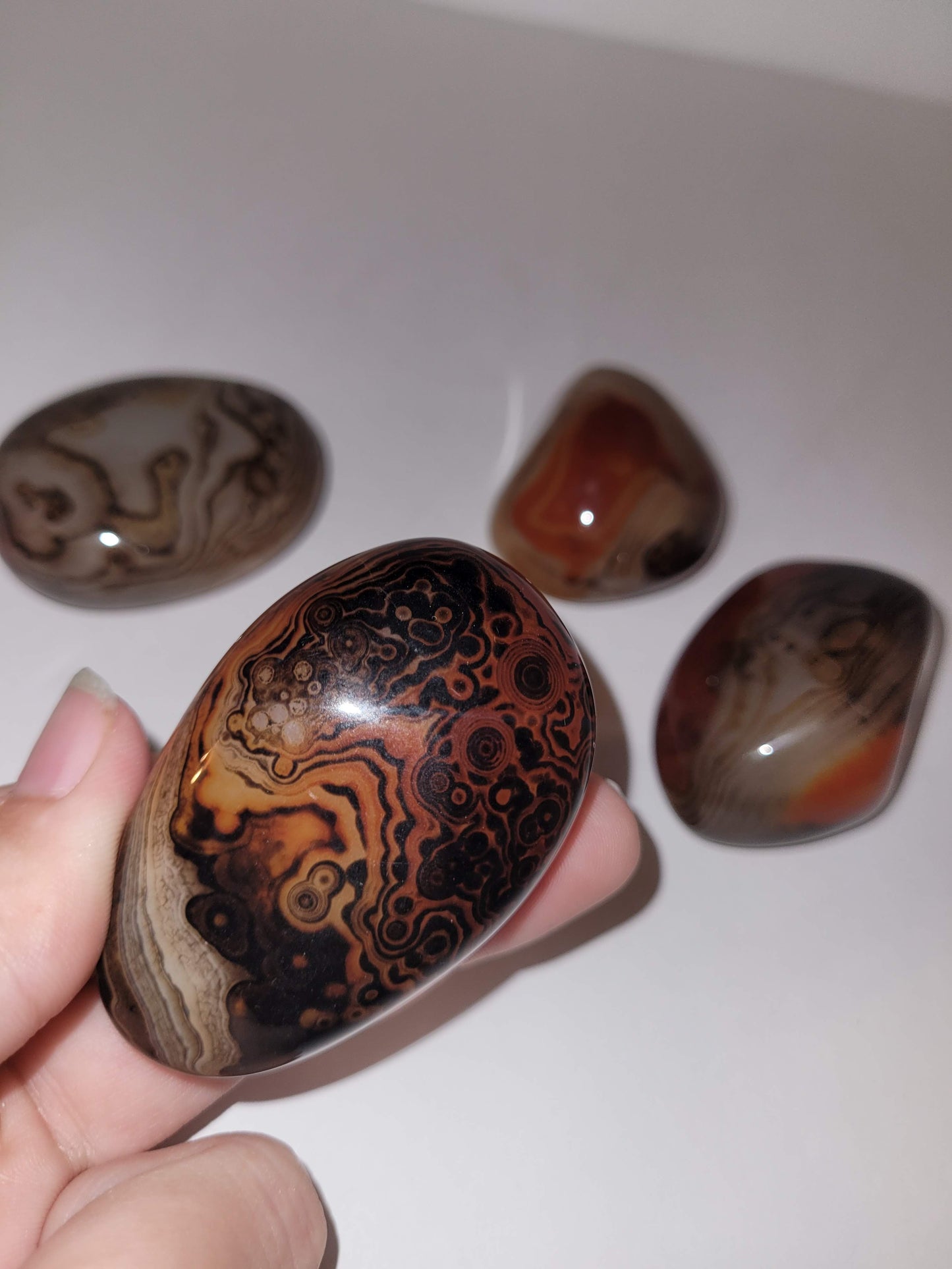 Sardonyx Agate Palm Stones