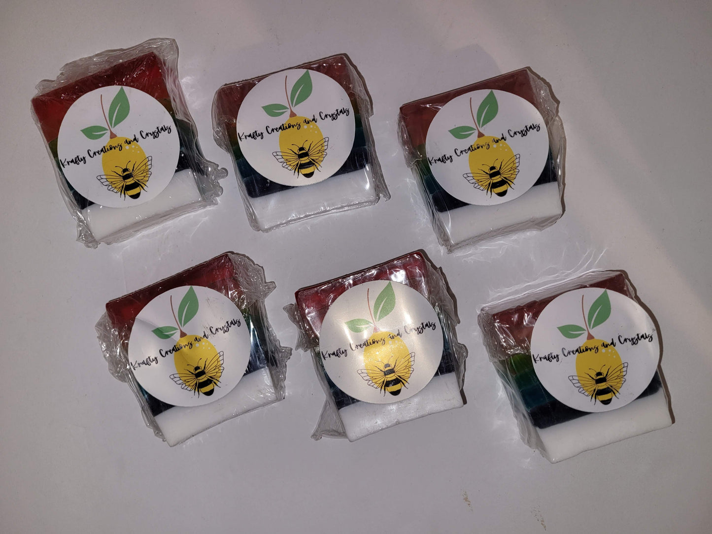 Rainbow Colored Honey Soap Bar (Rainbow Candy)