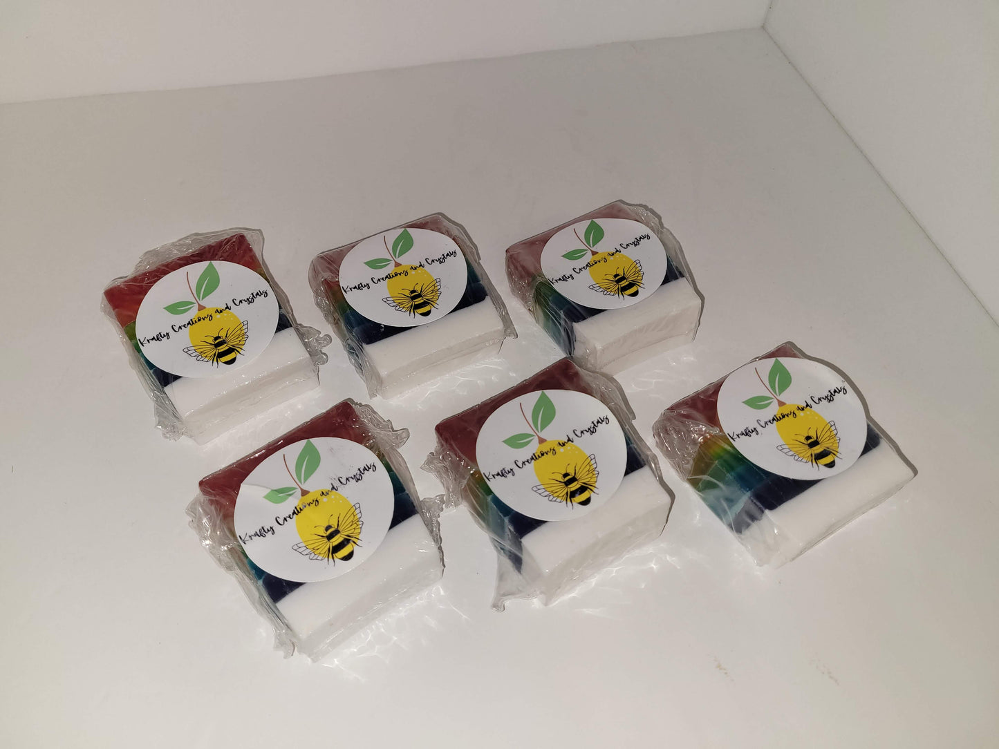 Rainbow Colored Honey Soap Bar (Rainbow Candy)