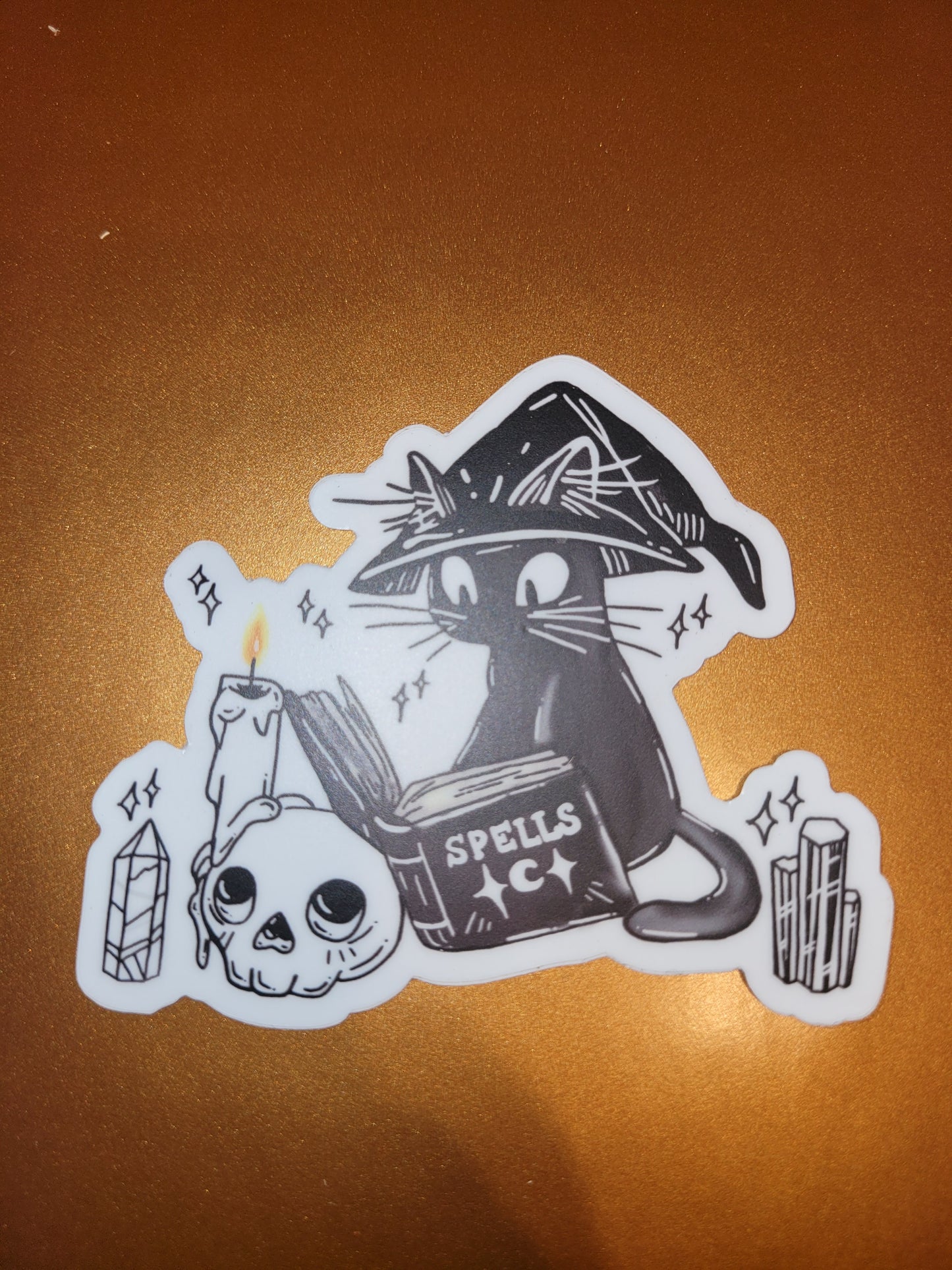 Spell Book Kitty Sticker