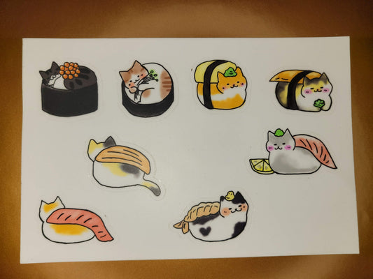 Sushi Cat Sticker Set