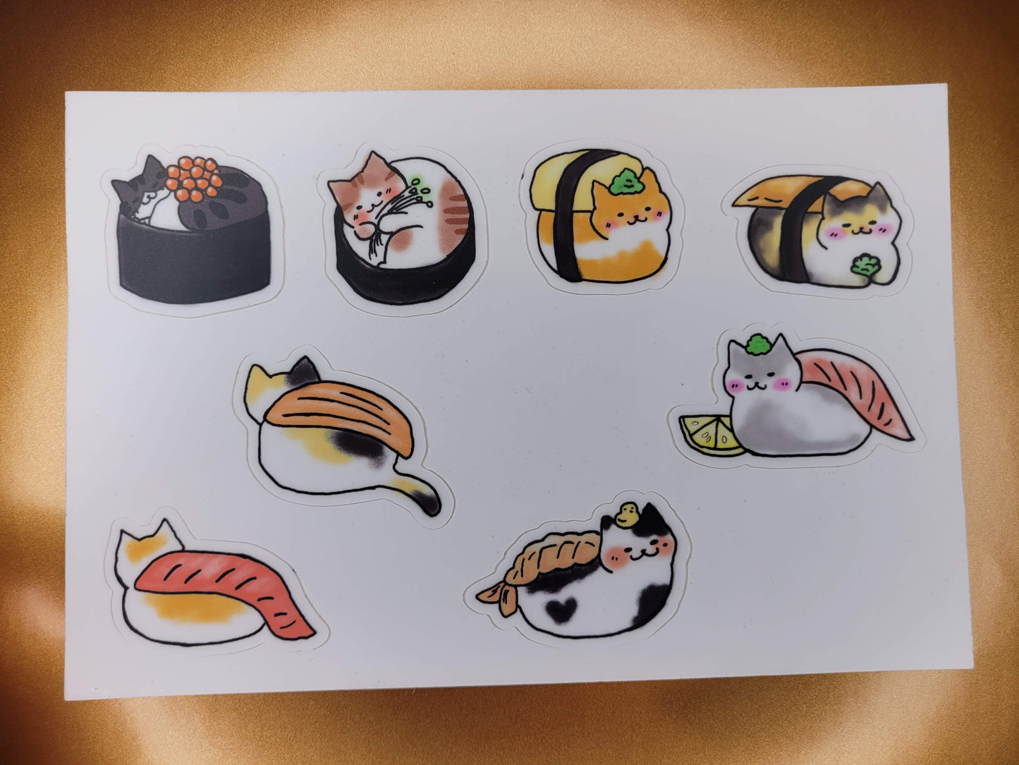 Sushi Cat Sticker Set