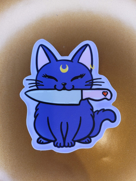 Knife Kitty Sticker