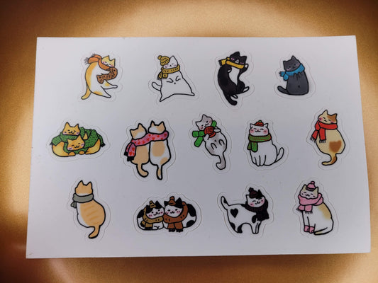 Kozy Kitties Sticker Set