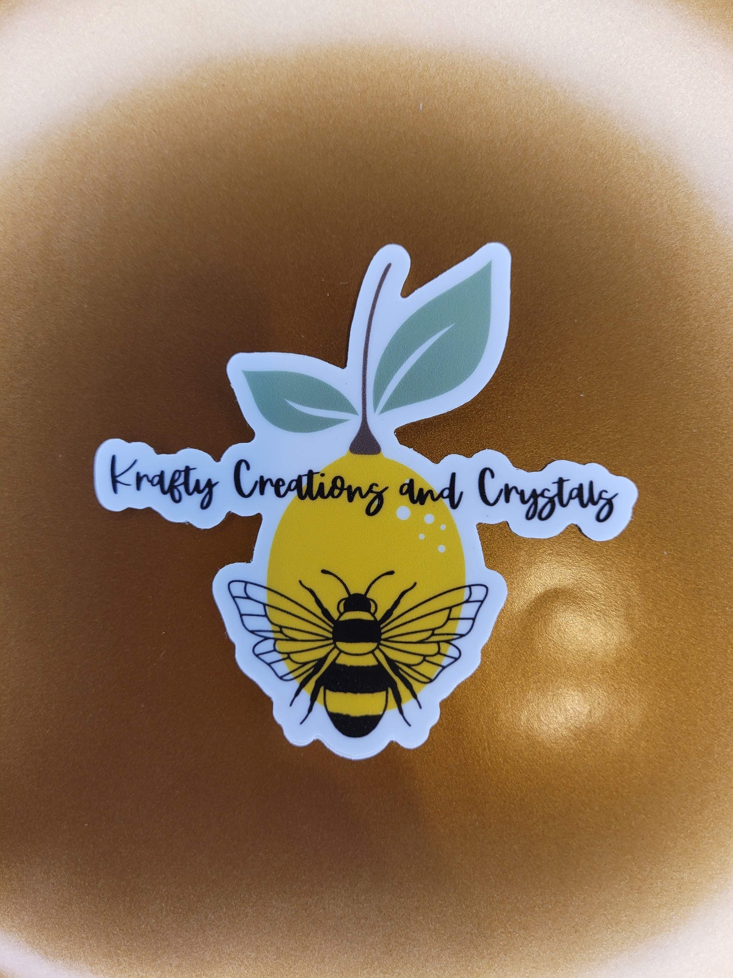 Krafty Creation and Crystals Logo Sticker