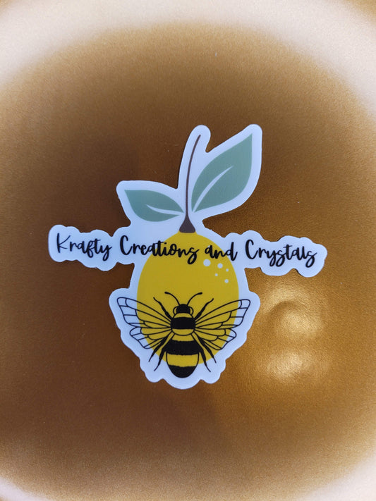 Krafty Creation and Crystals Logo Sticker