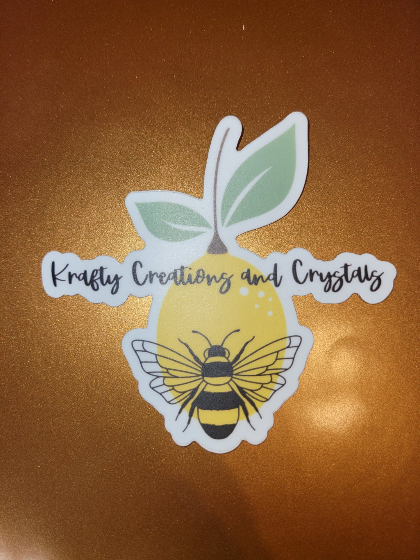 Krafty Creation and Crystals Logo Sticker