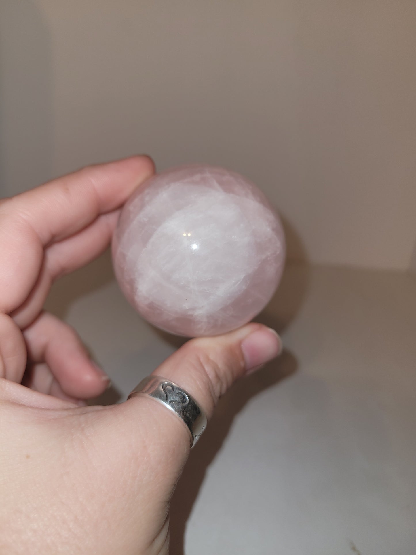 Rose Quartz Sphere 1.7in - 2.1in