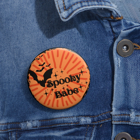 Custom Pin Buttons in the design Spooky Babe