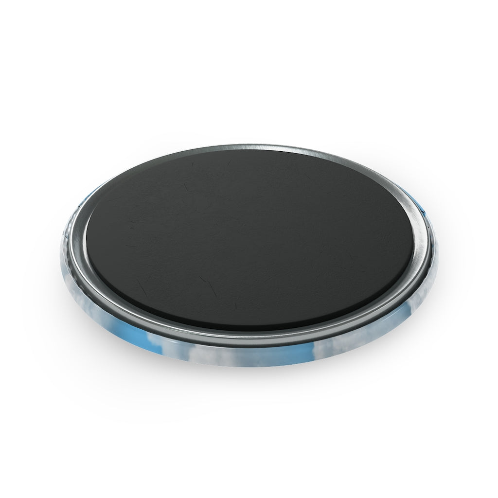 Round Button Magnet in the design Day Whale