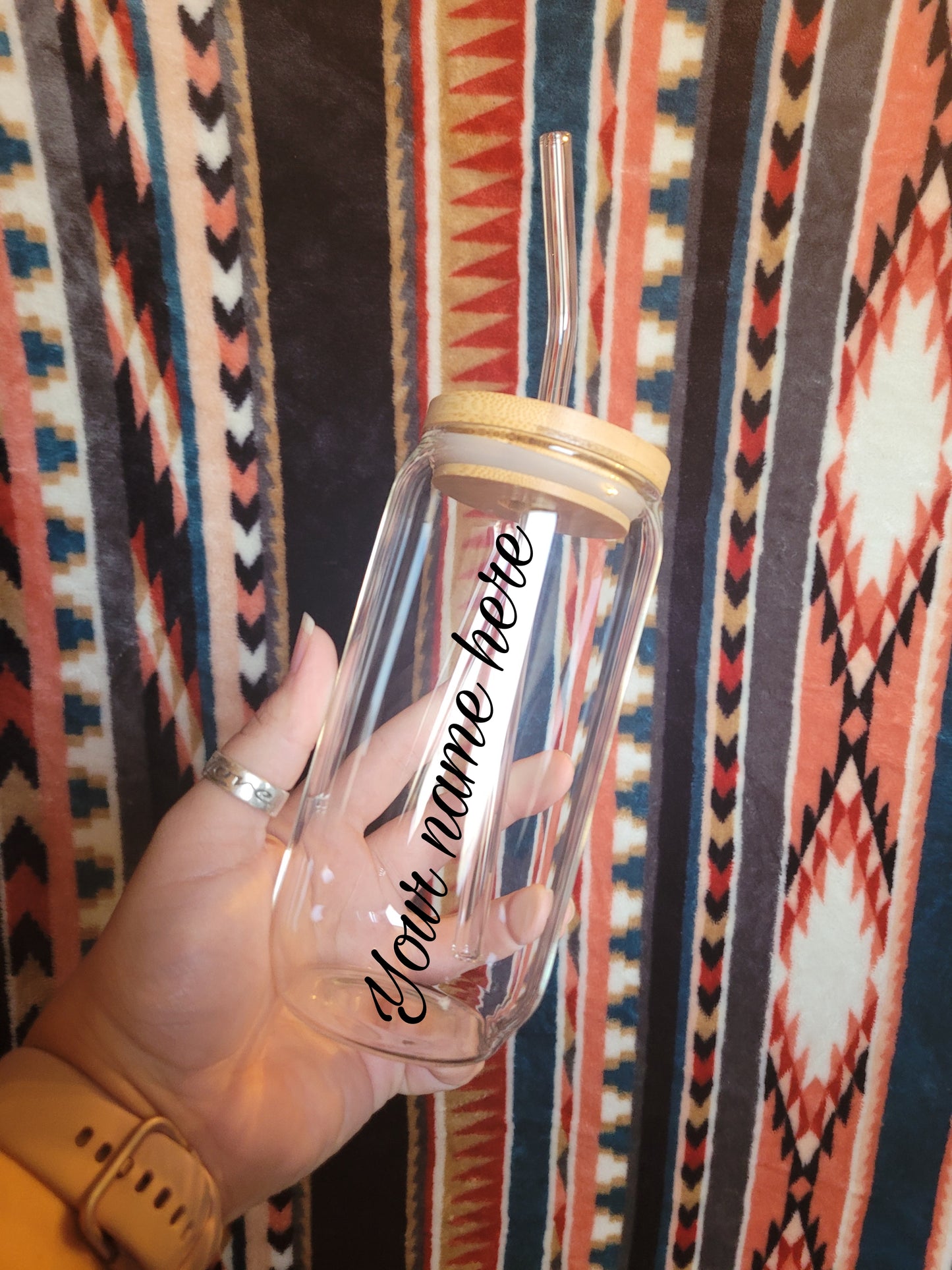 Customizable Glass Cup (Name Only)