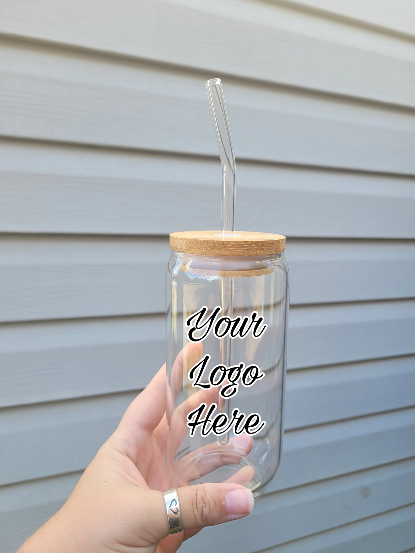 Customizable Glass Cup (Your Logo)
