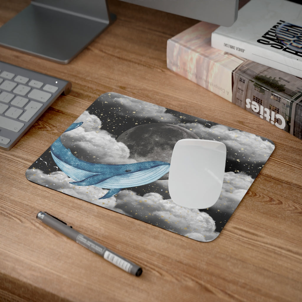 Desk Mouse Pad in the design Moon Whale