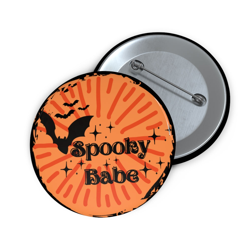 Custom Pin Buttons in the design Spooky Babe